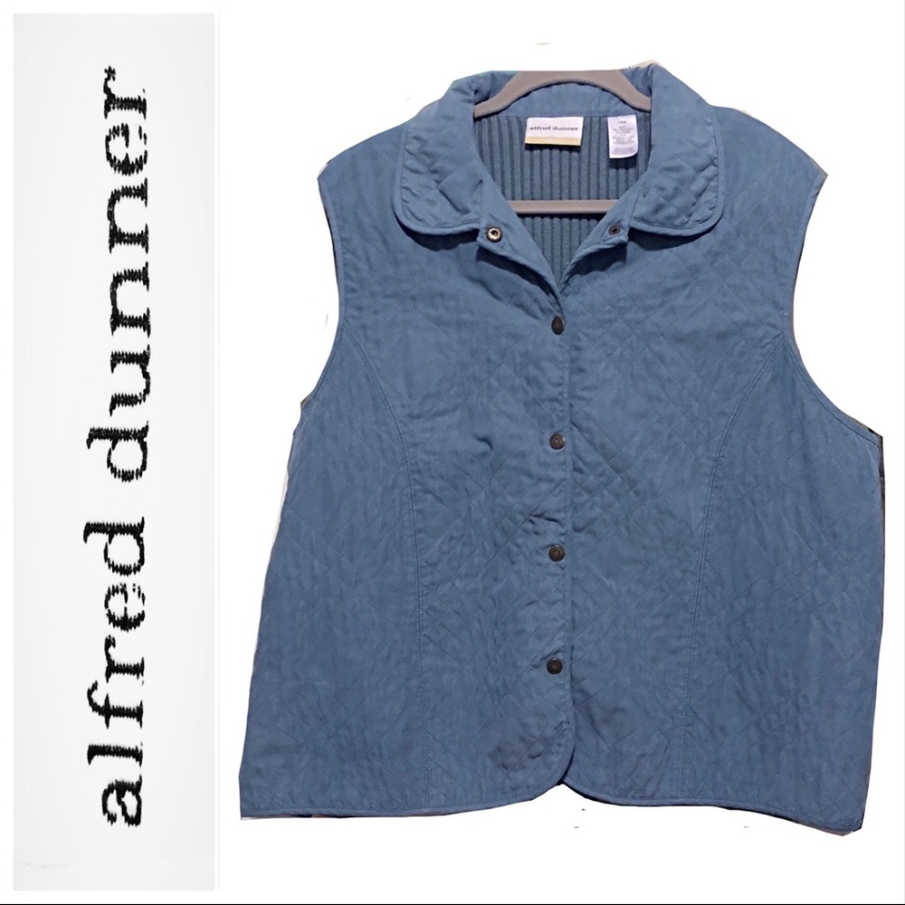 DONATED Vest-Quilted Front, Sweater Back, Snaps, C